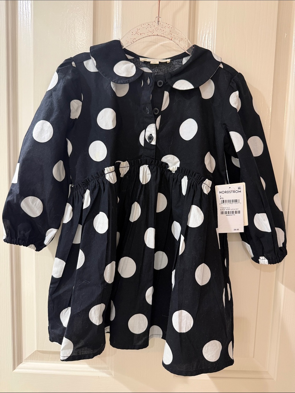 NWT 2T Tucker + Tate Black and White Polka Dot Dress